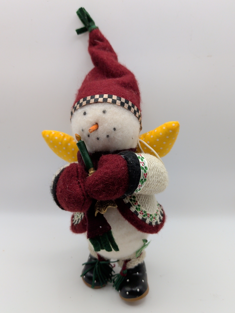Vintage Snowman Holiday Christmas Ornament 9" Tall (F)